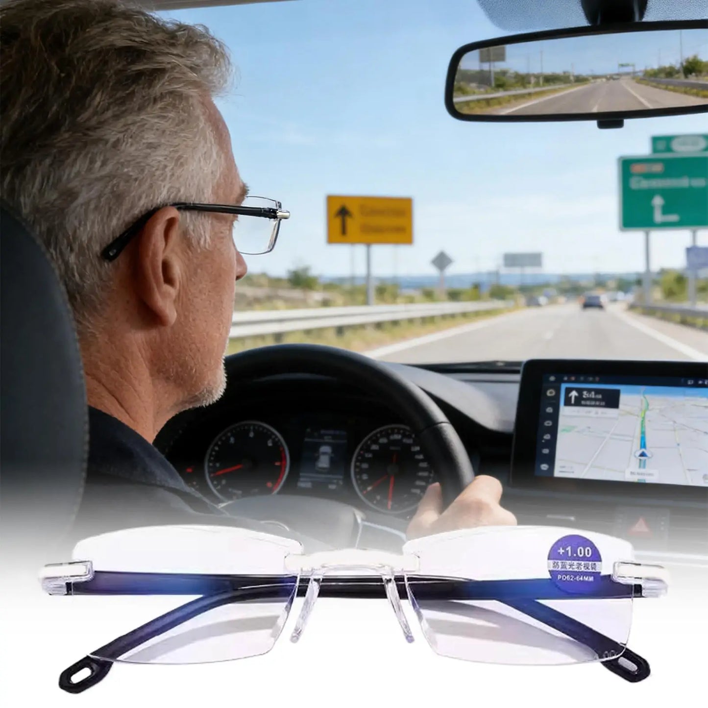 Smart Automatic Zoom Reading Glasses Anti Blue Ray Eyeglasses Autofocus Power Rimless Near Far Computer Glasses
