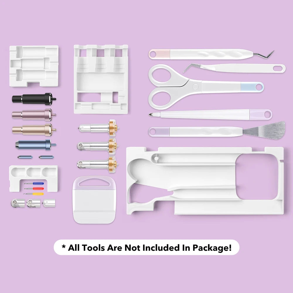 4pcs/Set Tools Storage Inserts for Cricut Maker 3 & Maker Weeding Tools Kit Tray Blades Housing Tip Accessories Organizer