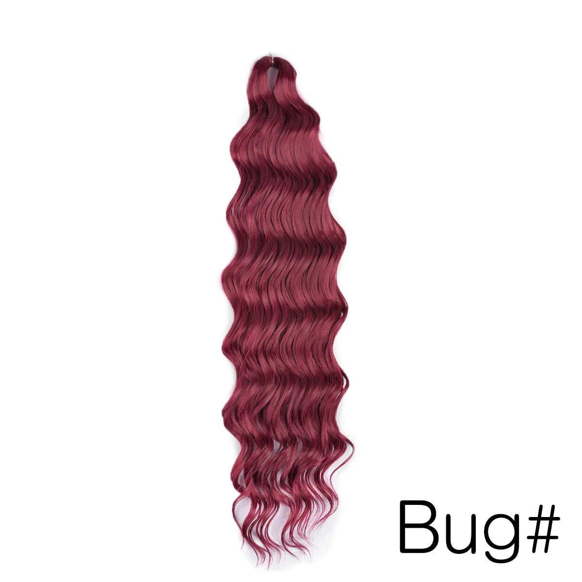 Anna Curl Synthetic Braiding Hair Loose Deep Wave 24 Inch Crochet Hair Extensions Water Wave Twist Pink Color Hair for Women