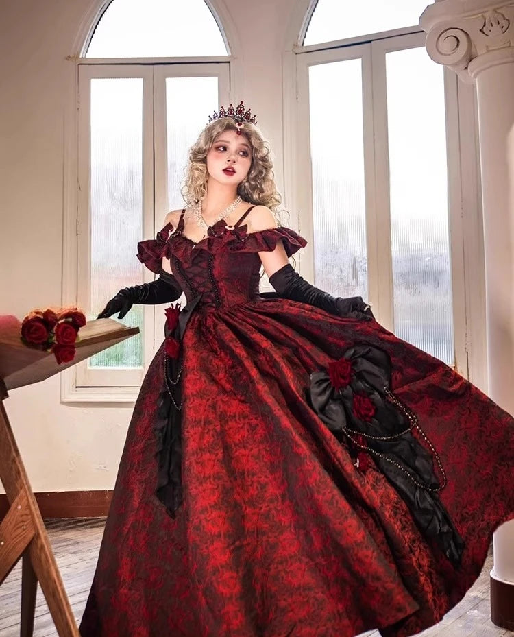 Coalfell New Lolita Princess Dress Elegant Party Gown Luxury Lolita Ball Gown Flower Wedding Dress