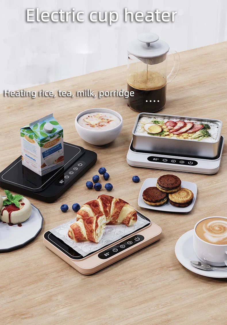 50W Mug Warmer Cup Heater Electric Hot Plate 9 Gear Temperature Warmer Coaster Heating Lunch Box Milk Coffee Home Office 220V