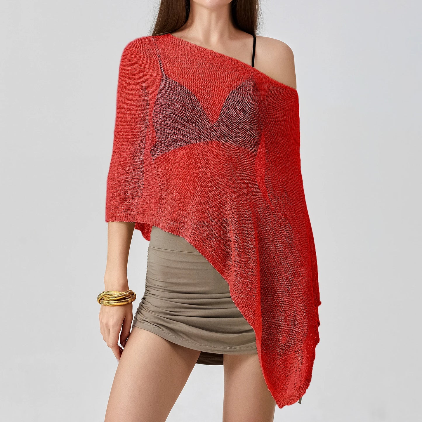 Summer Irregular Knitted Cover-ups Crop Tops Y2k Aesthetic Vintage Smocked T-shirt Boho Beach Vacation Going Out Pullovers Tees