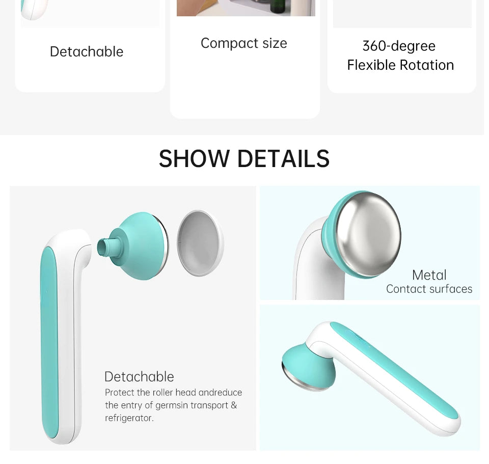 Face Ice Massager Cooler RollerIce Compress Hammer Skin Tighten Reduce Edema Shrink Pores Body Relax Cold Therapy Skincare Tools