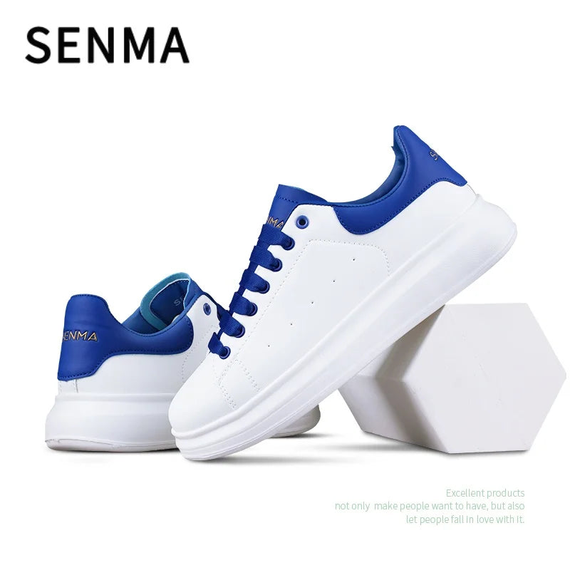SENMA Luxury Design Sneakers For Men 2025 White Board-shoe Soft Women Walking Shoes Running Shoes Couples Sneakers Tennis shoes