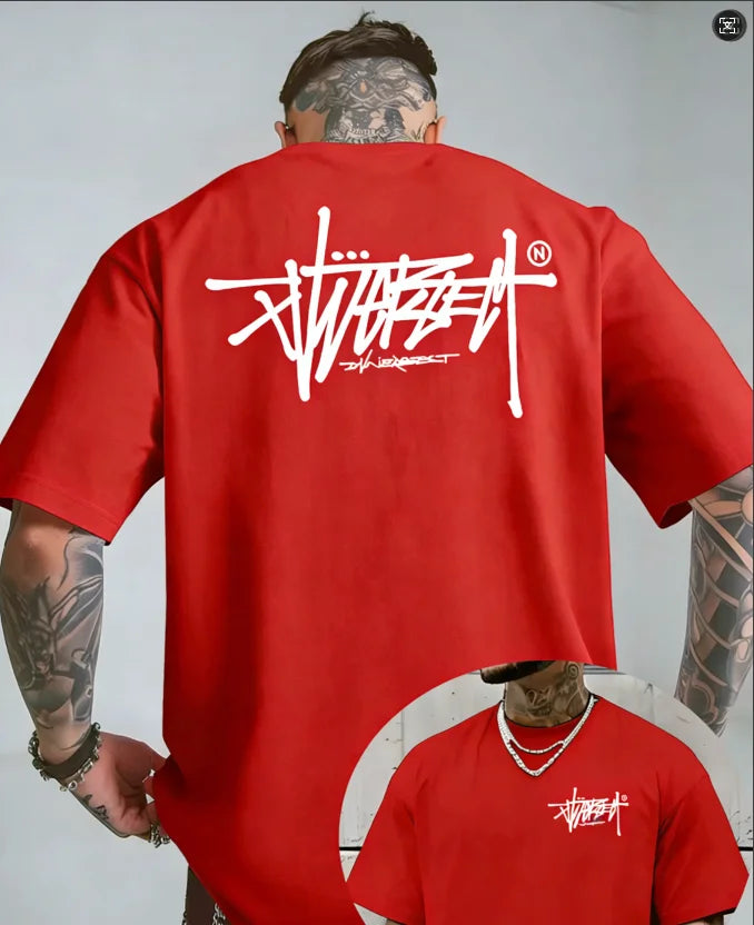 26 Summer Street Style New Trend High-Quality 100_ Pure Cotton Men's T-Shirt Suitable for Outdoor Leisure Sports Short Sleeve