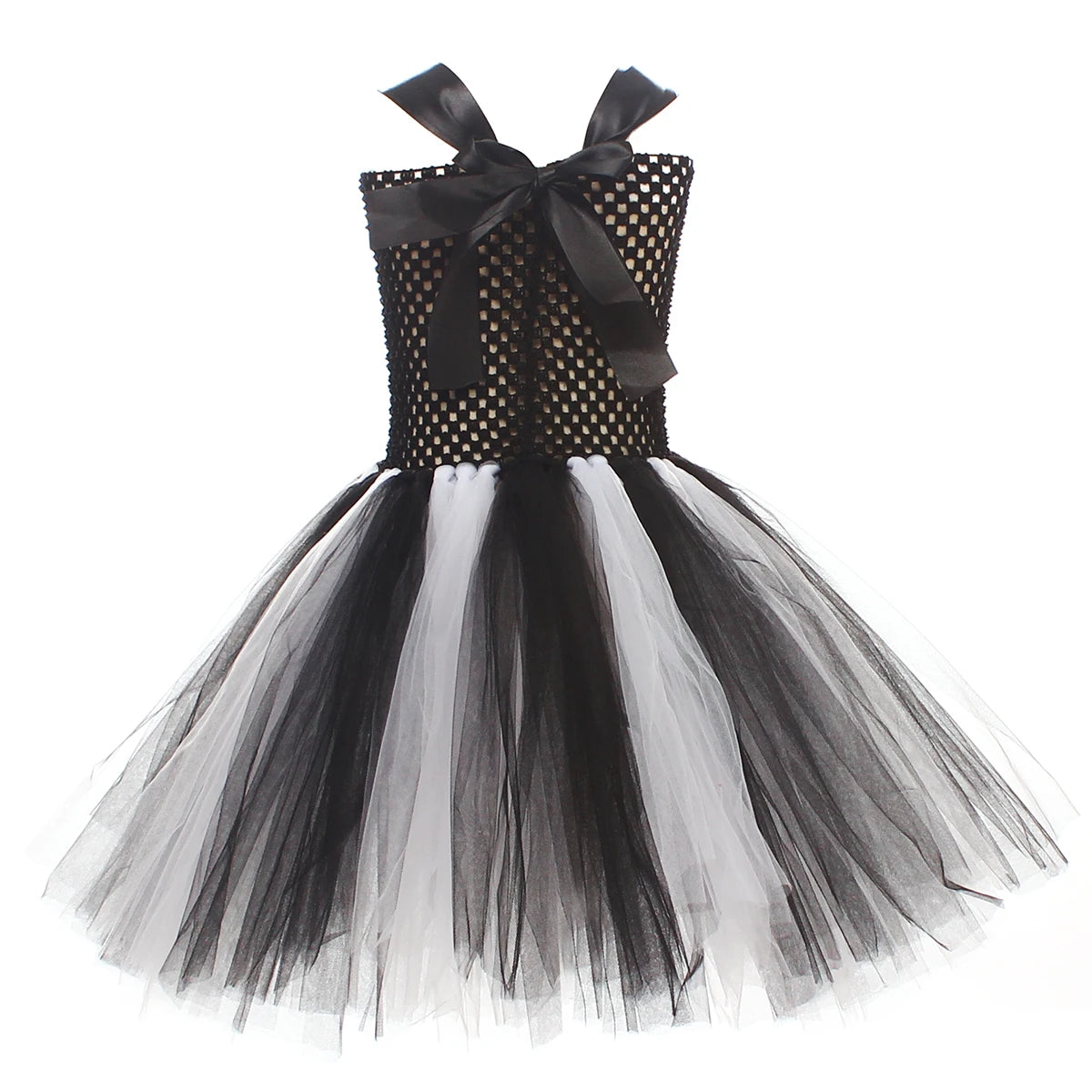 Girls Scary Skeleton Halloween Costume for Kids Zombie Corpse Bride Tutu Dress Children Day of The Dead Rose Bone Ghost Dress Up
