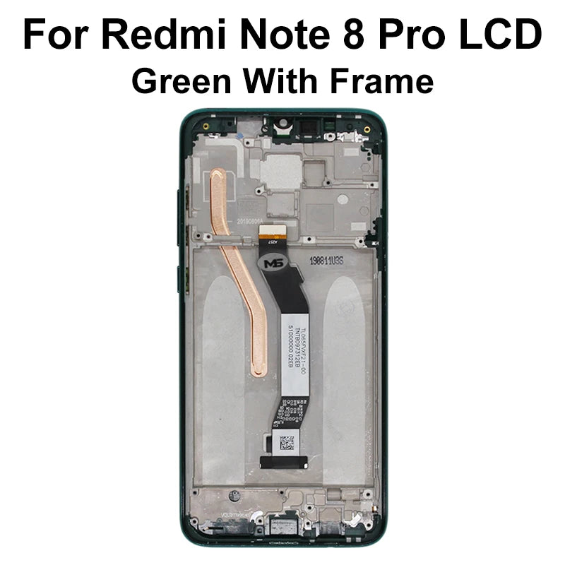 AAA Super IPS For Xiaomi Redmi Note 8 Pro M1906G7I Display With Frame Digitizer LCD Replacement Pantalla For Redmi Note 8 LCD