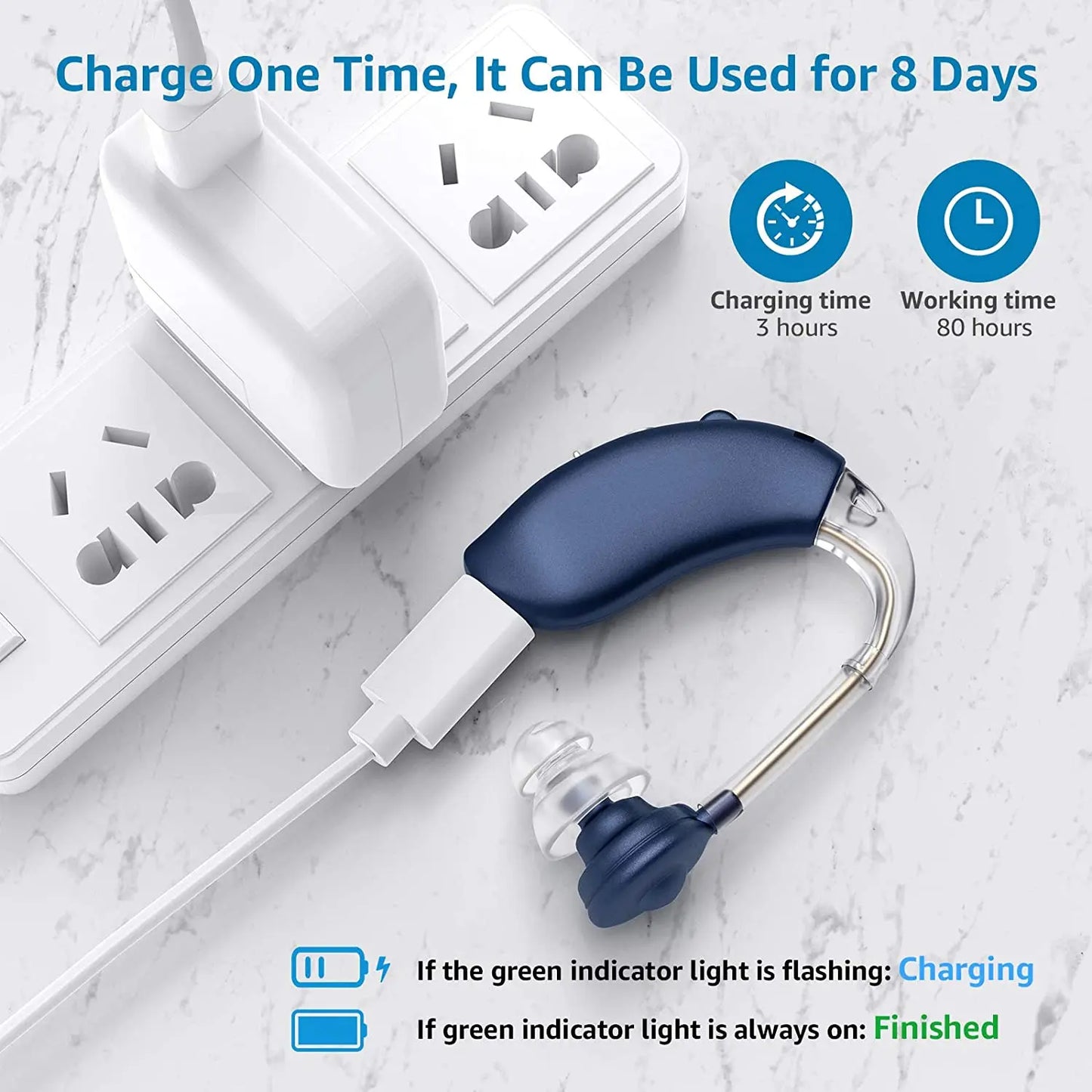 BTE Rechargeable Digital Hearing Aid for Deafness Adjustable Tone Best Sound Amplifier Portable Deaf Elderly BTE Hearing Aids ﻿