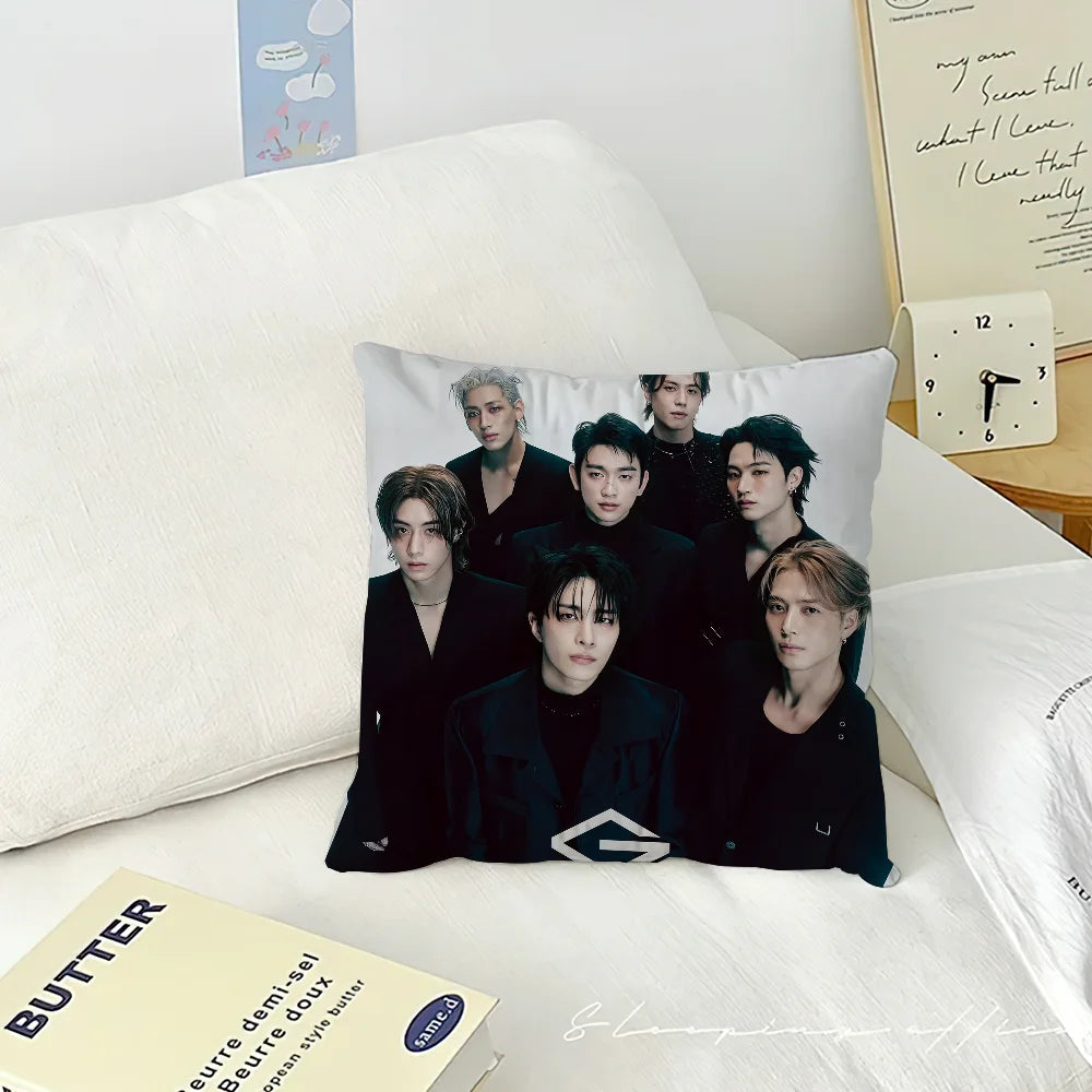 Boy Group G-GOT7-ES Band KPOP cushion cover Living Room Headboard Office Cushion Bedroom Cushion Sofa Nap Time Pillow Case