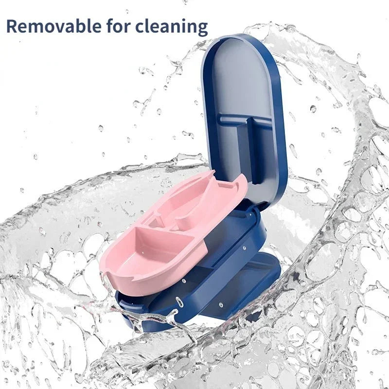 Medicine Pill Cutter Box Portable Drug Box Useful Grinder Splitter Medicine Pill Holder Tablet Cutter Splitter Divider Pill Case