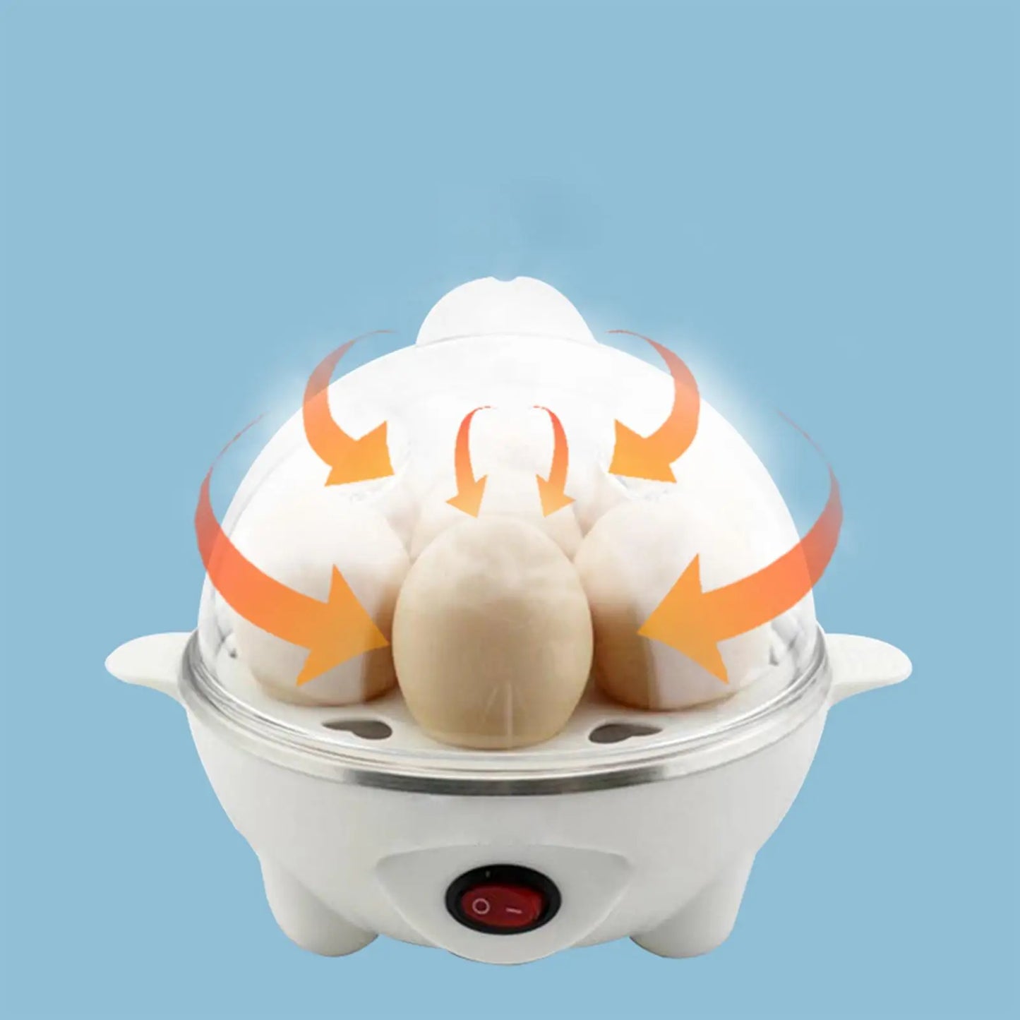 Boiled Egg Cooker Plug EU Cookware Stainless Multifunctional Egg Steamer for Cooking Breakfast