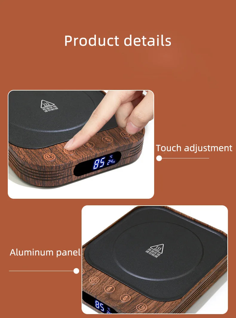 35W Electric Mug Warmer Cup Heater with 10 Gear Temperature Control Electric Hot Plate Warm Coaster Heating Pad 220V