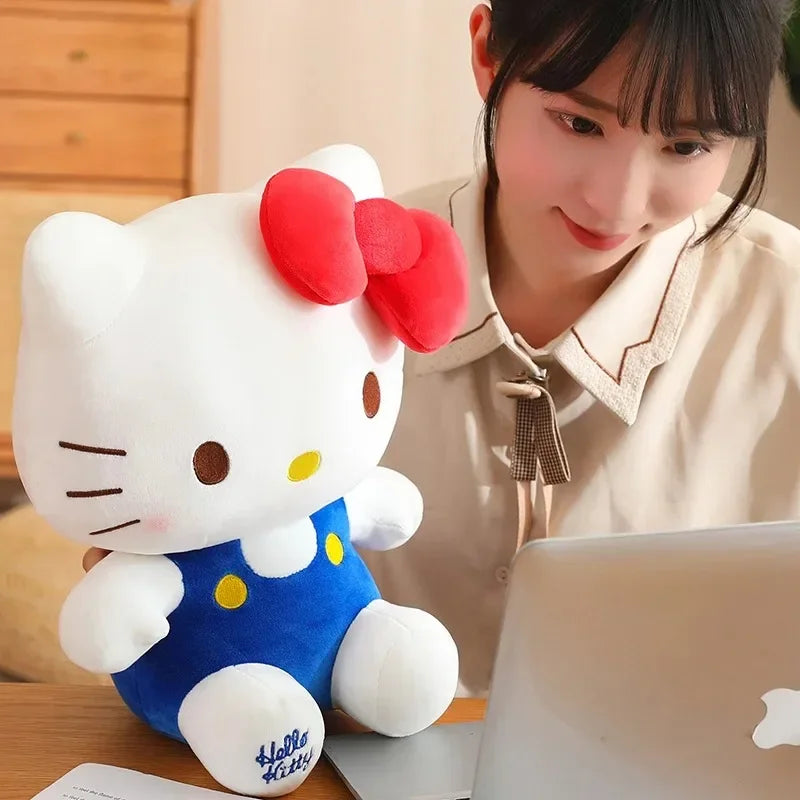 2 style Hello Kitty Anime Hello Kitty Stuffed Toys Plushier Soft Pillow Birthday Gifts For Girls Kawaii Hello Kitty Plush Dolls