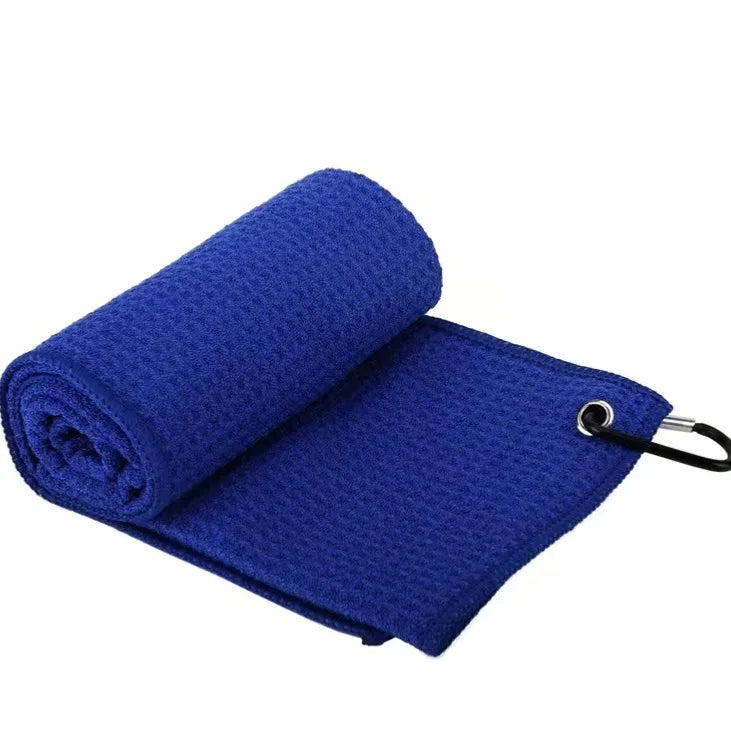 Golf Towel Microfiber Fabric For Golf Lovers Soft Absorbent Golf Club Cleaner Rag Clip Golf Accessories Golf Club Cleaning Towel