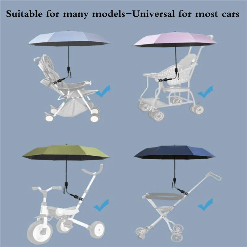 Clip-on Universal Baby Parasol 85cm Diameter 2 in 1 Baby Stroller Umbrella For Sun Shade Rain-proof Baby Stroller Accessories