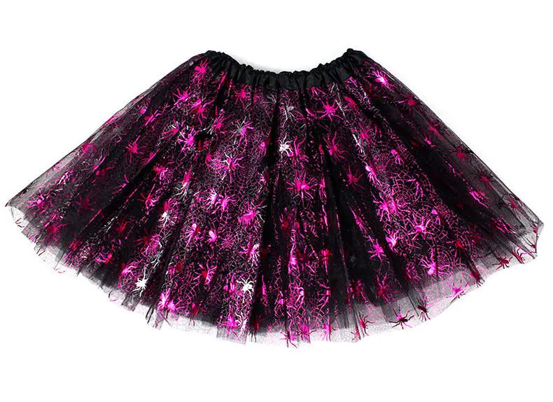 Halloween Girls Tulle Short Tutu Skirt Children Fancy Ballet Dancewear Party Costume Ball Gown Mini Skirt