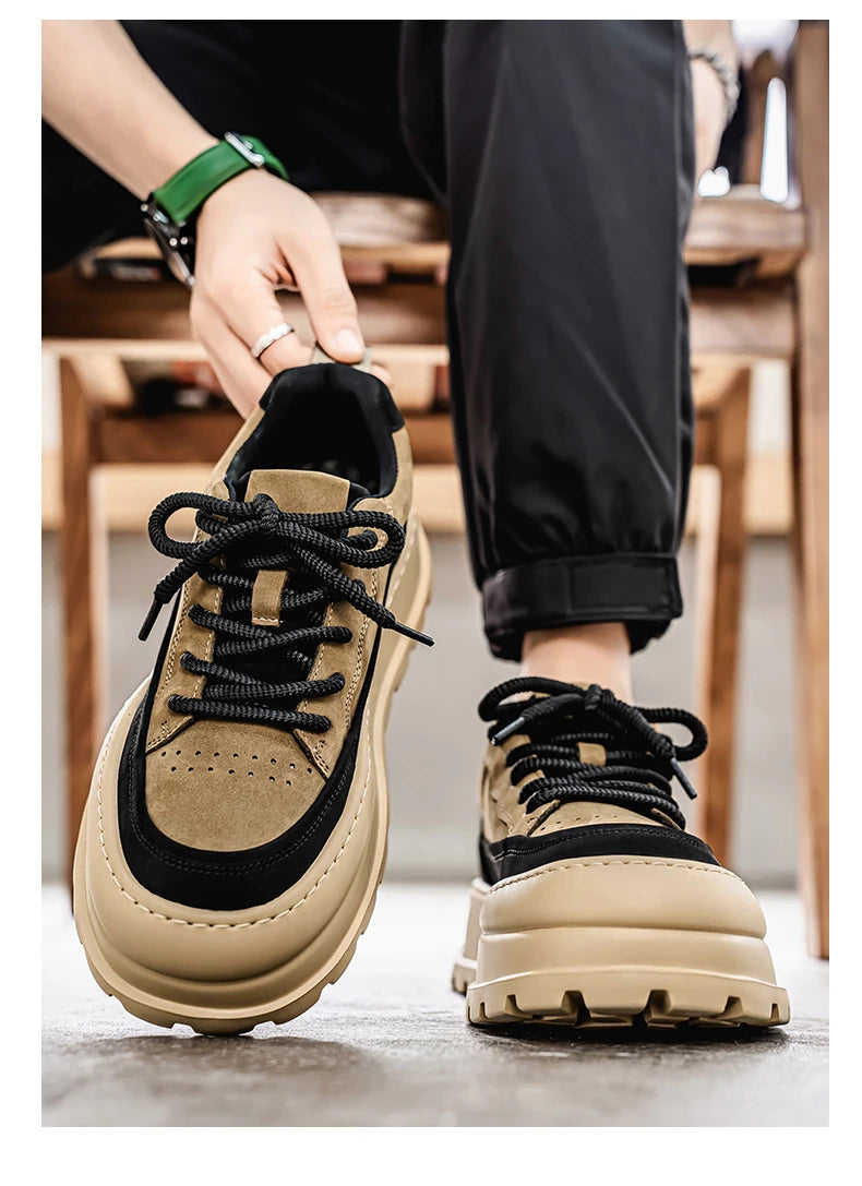 Loafers Casual Sneaker Thick Bottom Men's Sneakers Fashion Sports and Leisure Wear-resistant Shoes for Men Soft and Comfortable