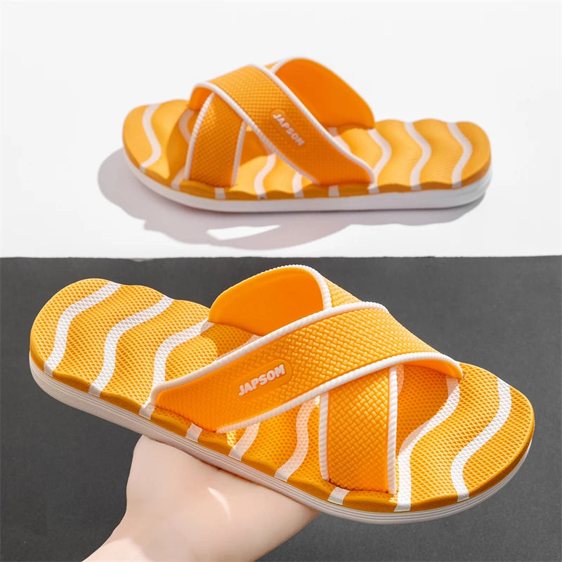 Couple Style Men's and Women's New Summer Beach Shoes Lightweight Flip-Flops Non-Slip Large Size Slippers Thick-Soled Anti-Odor