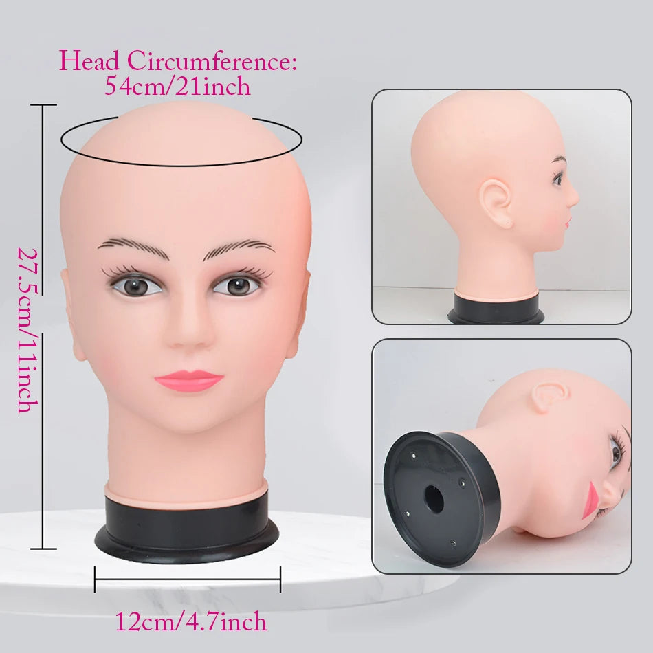 Mannequin Head Wig Stand With Adjustable Wig Tripod Stand Holder For Wigs Making Display cosmetology supplies hairdressing head