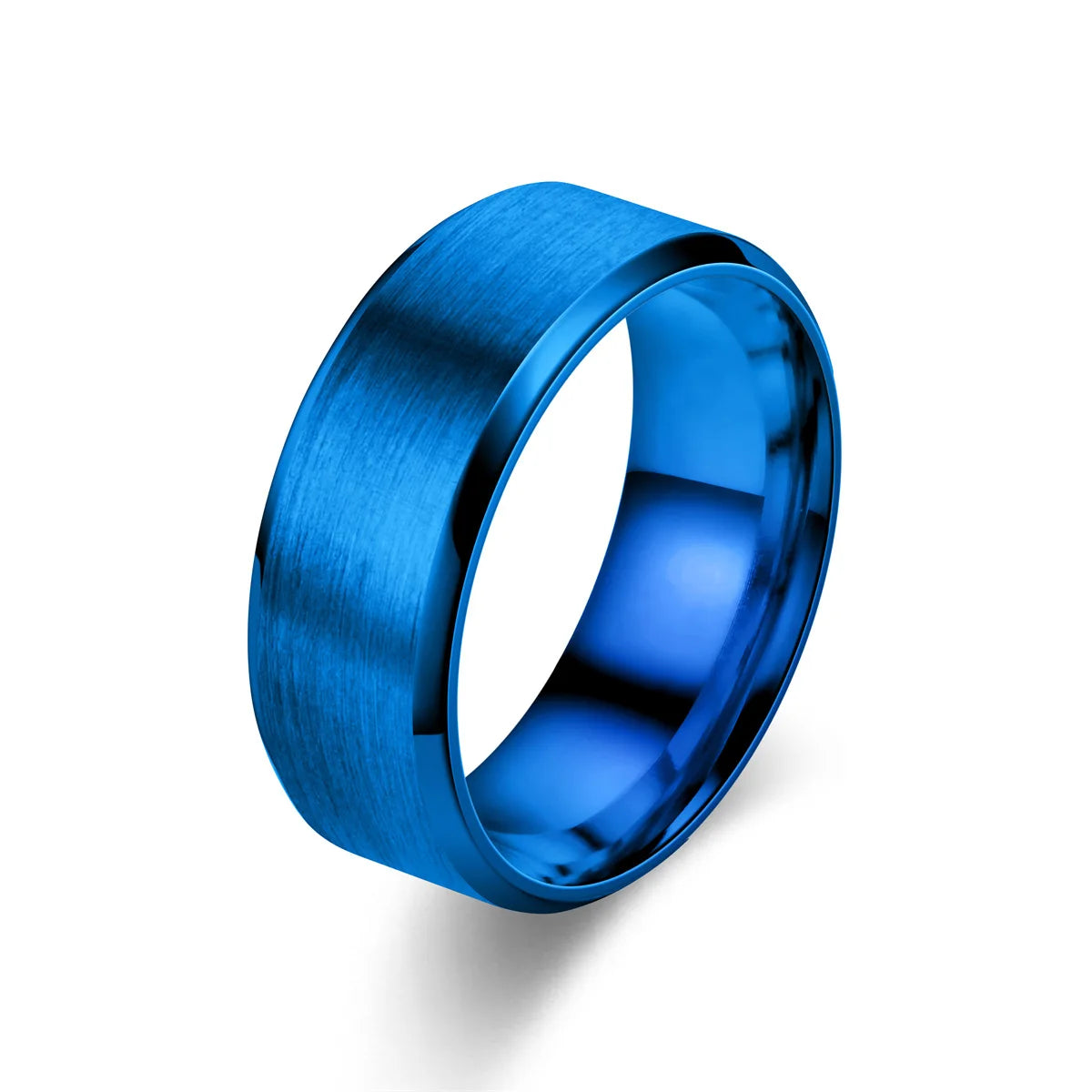7 Colors Classic 8mm Tungsten Mens Ring Surface Brushed Stainless Steel Ring for Women Wedding Band Couples Jewelry Accessories