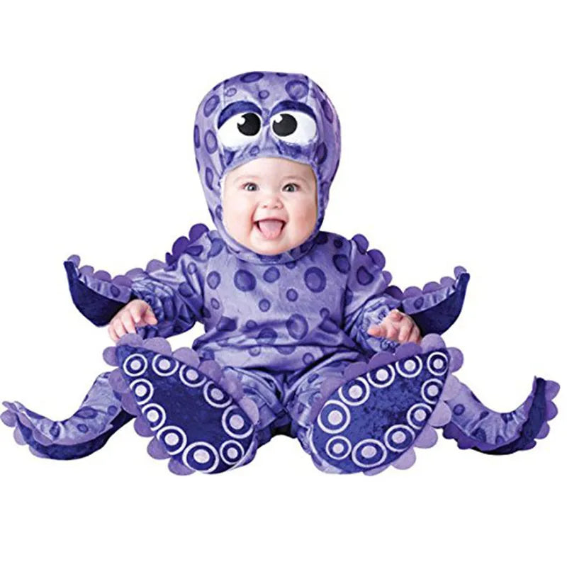 New Arrival High Quality Baby Boys Girls Halloween Dinosaur Costume Romper Kids Clothing Set Toddler Co-splay Triceratops
