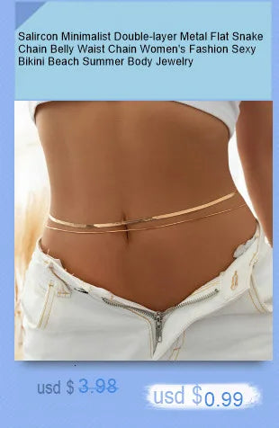 Salircon Punk Imitation Pearl Double Layer Waist Chain Gothic Red Crystal Bead Pendant Belly Chain Women Sexy Trend Body Jewelry