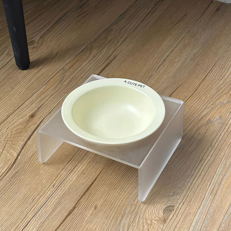 【E】Ceramic Pet Cat Bowl Pet Drinking Water Feeding Bowl Ceramics Cat Food Dog Food Utensils Cat Dog Pet Supplies Accessories