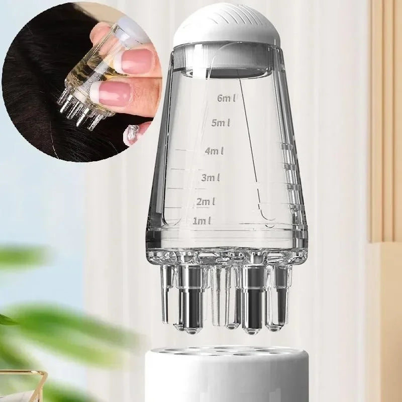 1 Pcs Five Needle Scalp Applicator Portable Mini Head Essential Oil Ball Massage Comb Hair Growth Liquid Application Guide Tool