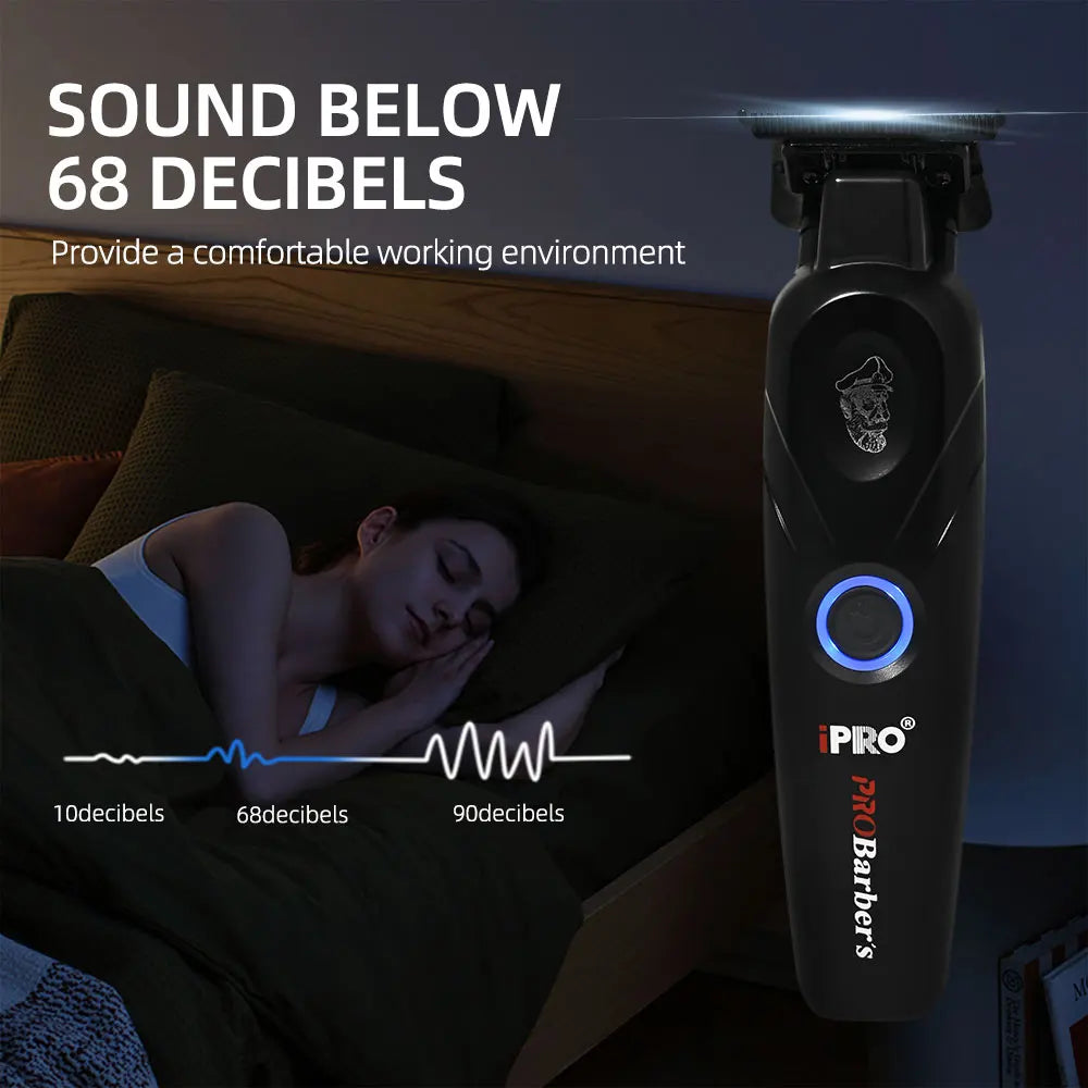 iPRO S1082 Professional Electric Hair Clipper 7700RPM High Speed 1600mAh Long Battery Life Magnetic Comb Attachment Set