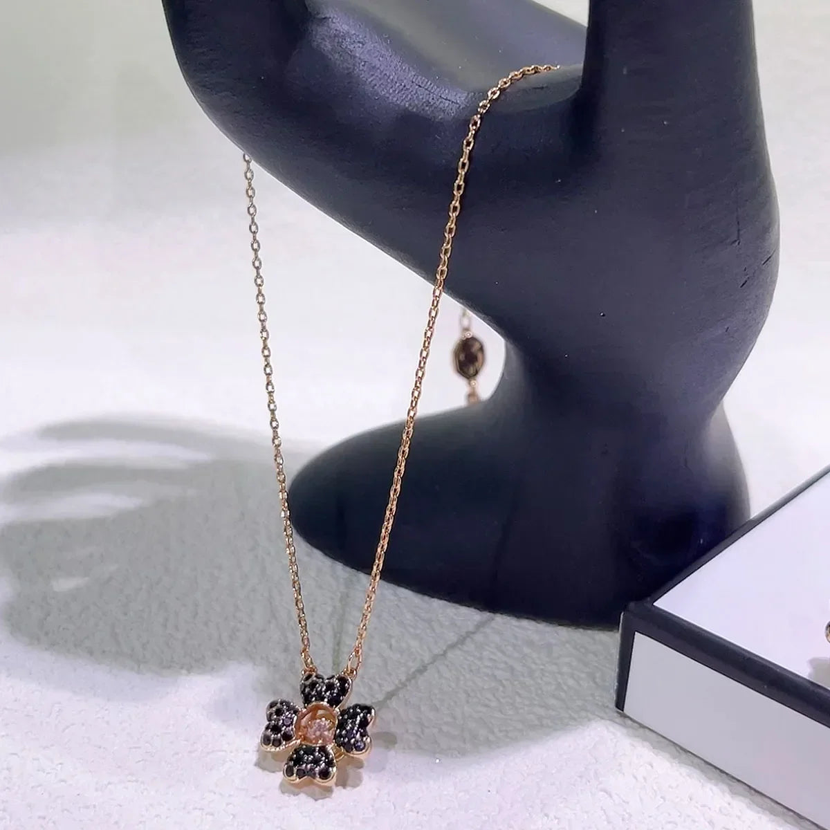 Snowflake Flowers Original New Sales Trend High Quality Jewelry Flower Sets Necklace Earring Ring Bracelet Pink Anniversary Gift