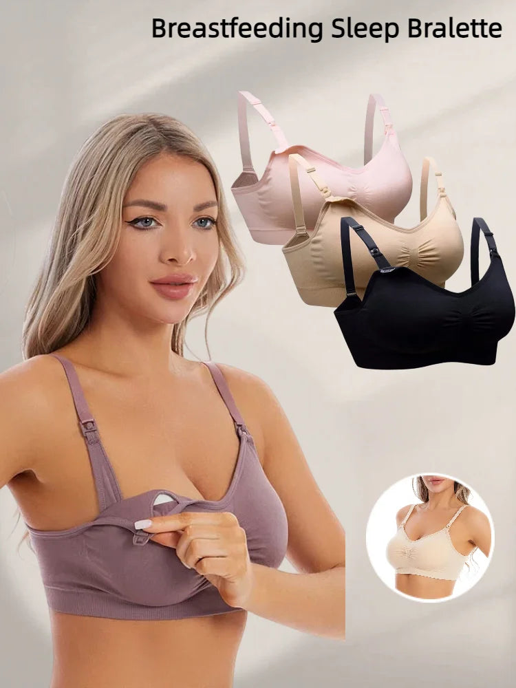1/2pcs Breastfeeding Bras Maternity Nursing Bra for Feeding Nursing Underwear Clothes for Pregnant Women Wirefree Breathable Bra