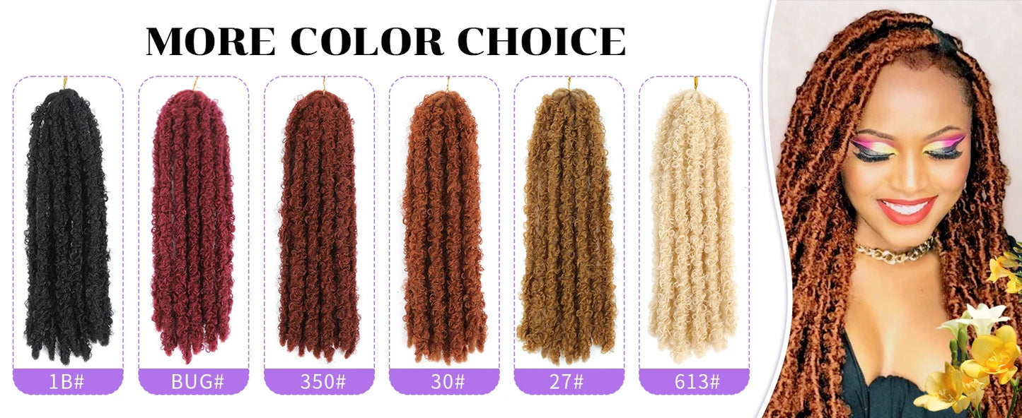 Butterfly Locs Crochet Hair 12-36 Inch Fairy Butterfly Locs Pre Looped Synthetic Distressed Faux Locs 9 Strands /Pack