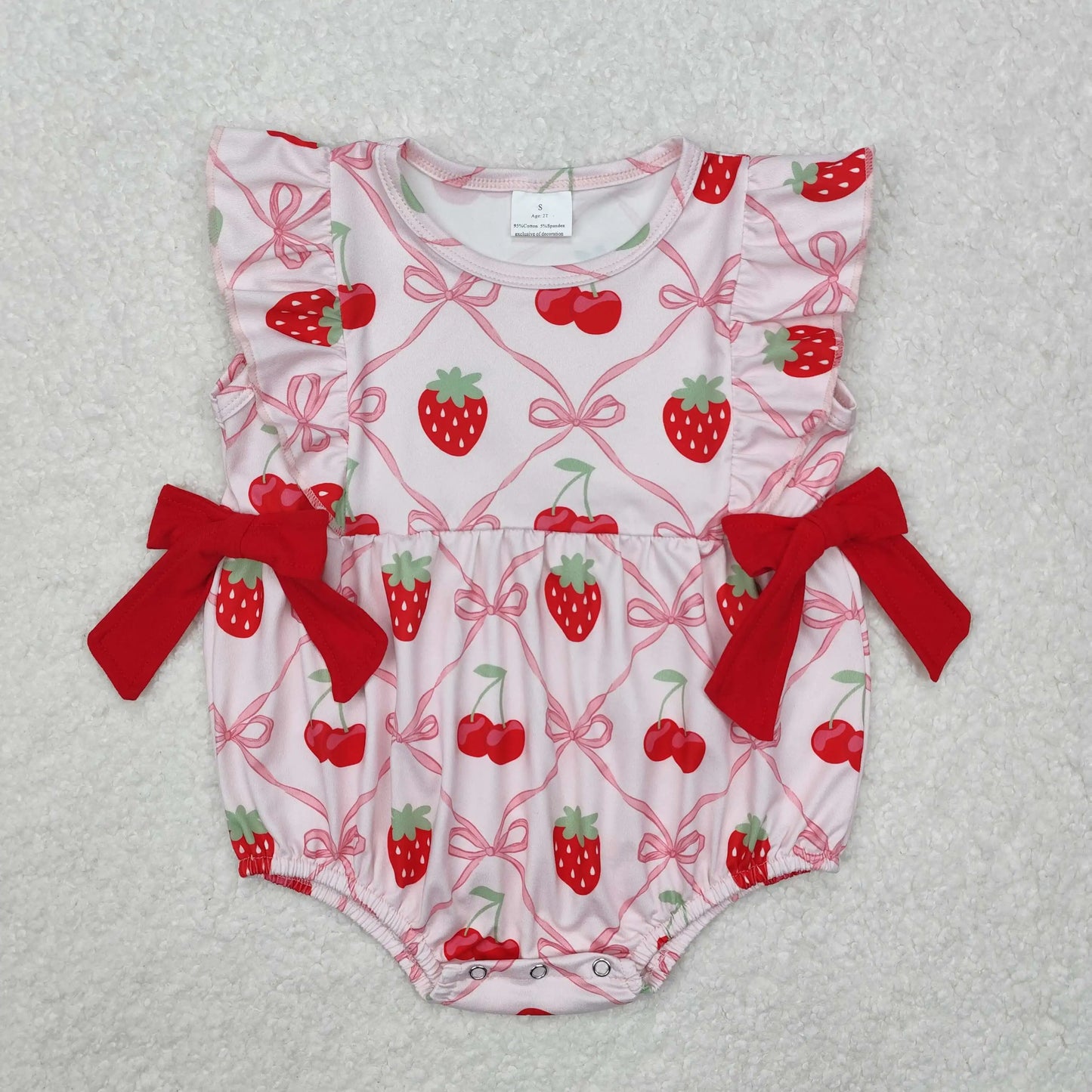 4.14y NEW stock baby girls summer romper wholesale boutique embroidery pattern floral flowers purple flying sleeves onesie