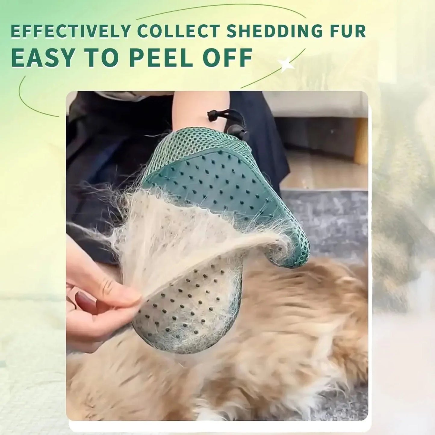 2 In 1 Cat Hair Glove & Pet Fur Remover Glove, Dog Grooming Glove Brush For Shedding, Pet Hair Remover Mitt For Cleaner