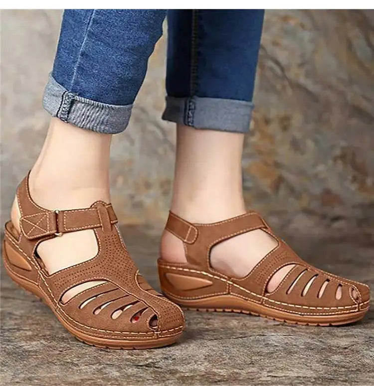 Women's Sandals Classics Summer Shoes For Women Summer Sandals Wedge Heels Sandalias De Mujer With Low Platform Footwear Female