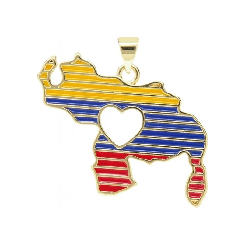 10Pcs Venezuela Charms Accessories Alphabet Letter Rectangle Pendant for Necklace Wholesale Metal Enamel Fashion Jewelry