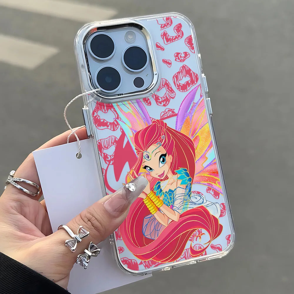 W-Winx C-Club Phone Case for IPhone 17 16e 16 15 14 13 12 11 Mini Pro Max X XR XSMAX 8 7 Air Plus Transparent Soft Cover