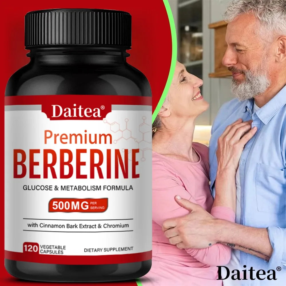 Berberine Hydrochloride with Cinnamon - Support Glucose Balance, Liver Health, Digestion, Non-GMO, Gluten-Free