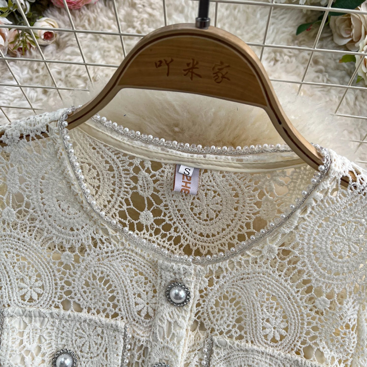 Women Two Piece Sets Skirt Set Embroidery Lace Hollow Out Half Sleeve Shirt Long Skirts A Line High Waist Elegant Work Spring