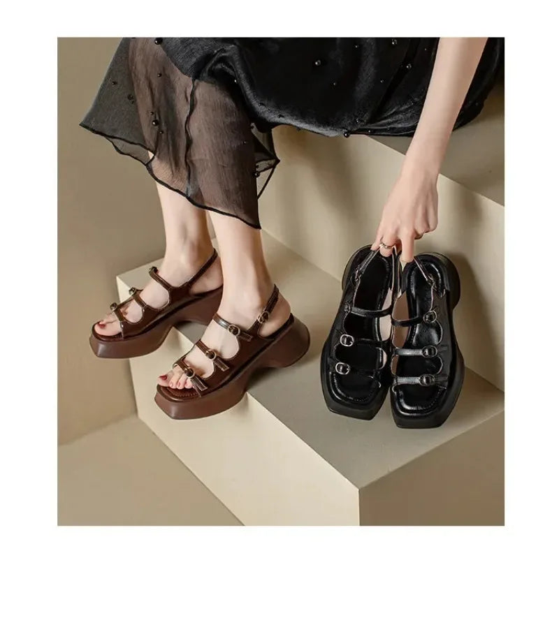 Women's Sandals 2026 Summer New Platform Sandals Fashion Casual Wedge Sandals for Women Open Toe Beach Sandalias Sandalias Mujer