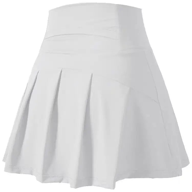 Women High Waist A-Line Skort with Built-in Shorts Cooling Quick-Dry Anti-Exposure Summer Athletic Skirt Yoga Gym Running