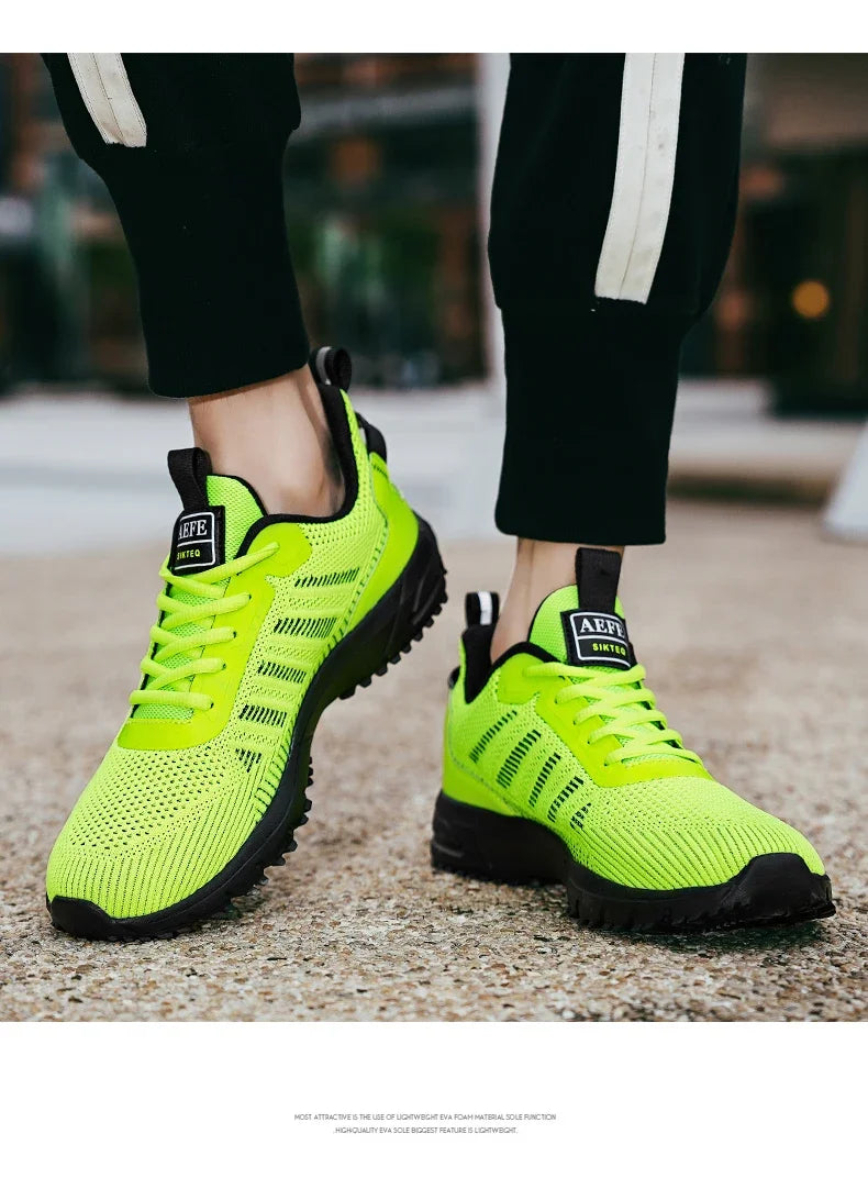 YRZL Men Casual Sport Shoes Breathable Lightweight Sneakers Outdoor Mesh Running Shoes Athletic Jogging Tenis Walking Shoes Man