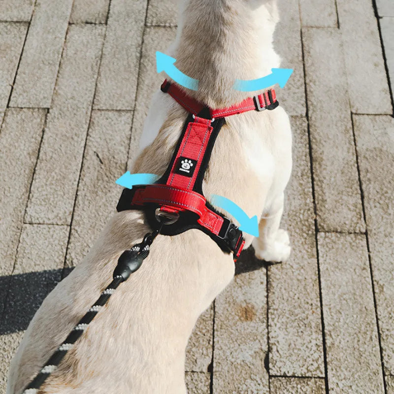 Heavy Duty Dog Harness with Front Clip No Pull Walking Vest for Large Dogs Adjustable Easy Control Handle Pet Training Gear