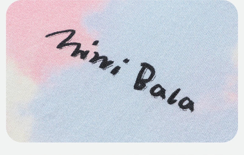 Mini Bala Short Sleeve T - Shirt Boys and Girls Baby Summer Clothes Breathable Pure Cotton Soft Cool Tie - dyed Kids Top