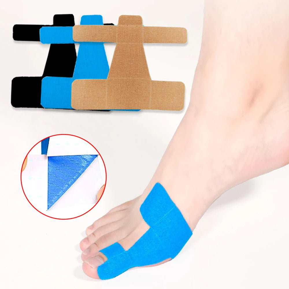 10PCS Bunion Corrector & Pain Relief Kinesiology Athletic Tape,For Bunions & Turf Toe,Big Toe Spacer/Separator/Straightener Tape
