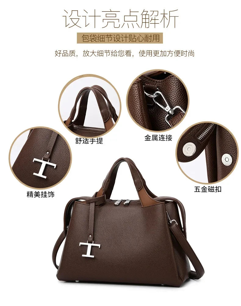 Luxury leisure travel zipper shoulder bag, high-quality design handbag, classic and trendy women's backpack