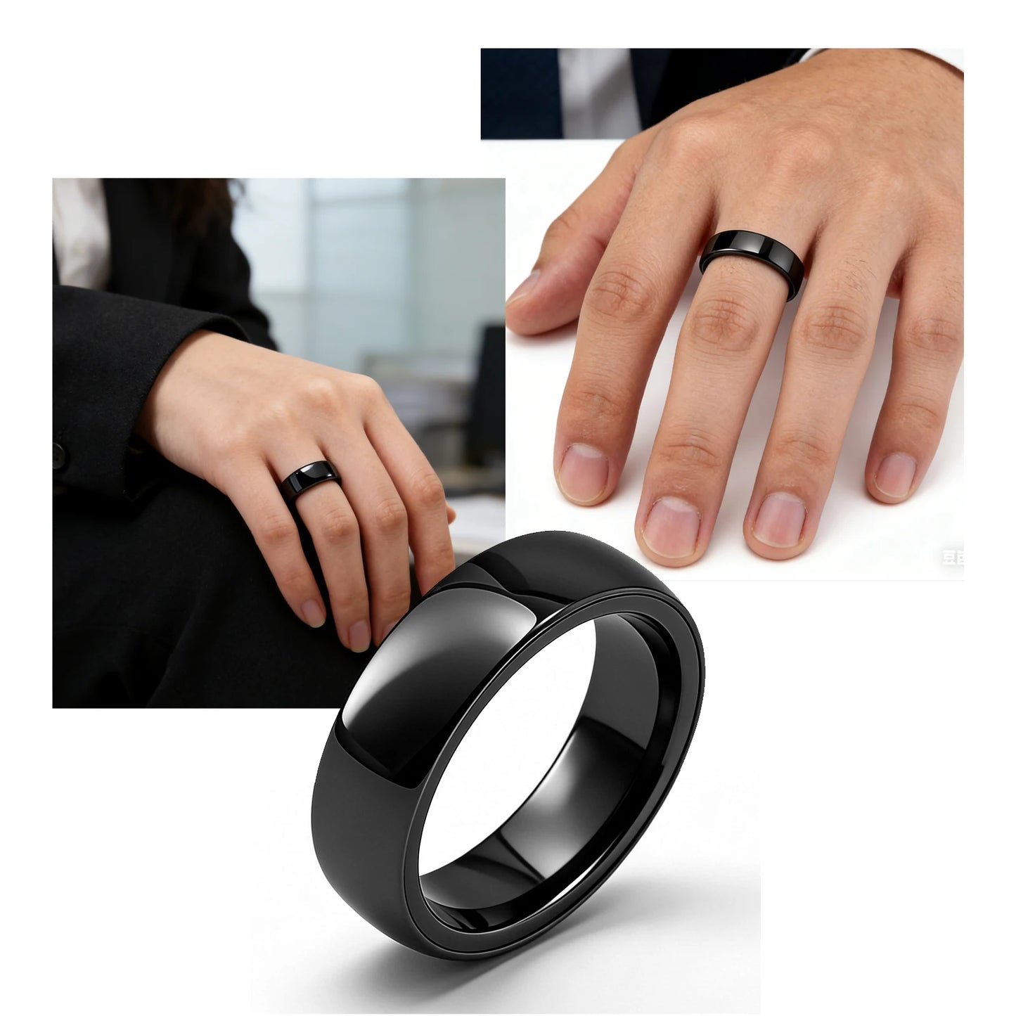 M4K Classic 4K 13.56 mHz RFID Smart Ring,Not Changeable 7Byte UID ISO14443A Access Control Card,Men and Women Smart Accessories
