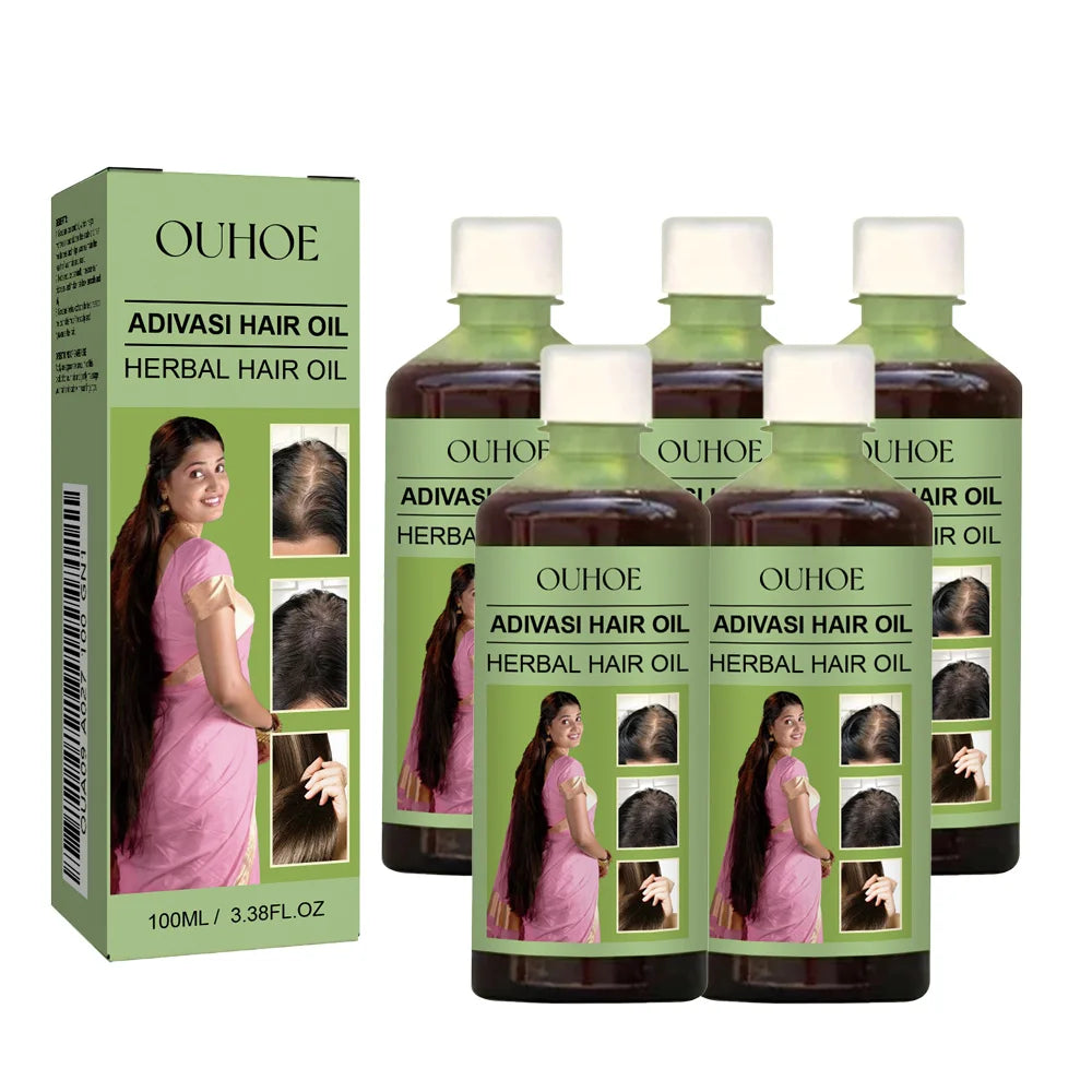 100ml Hair Growth Oil India Adivasi Herbal Hair Care Rosemary Repair Damaged Hydrate Moisturize Scalp Reduce Dandruff