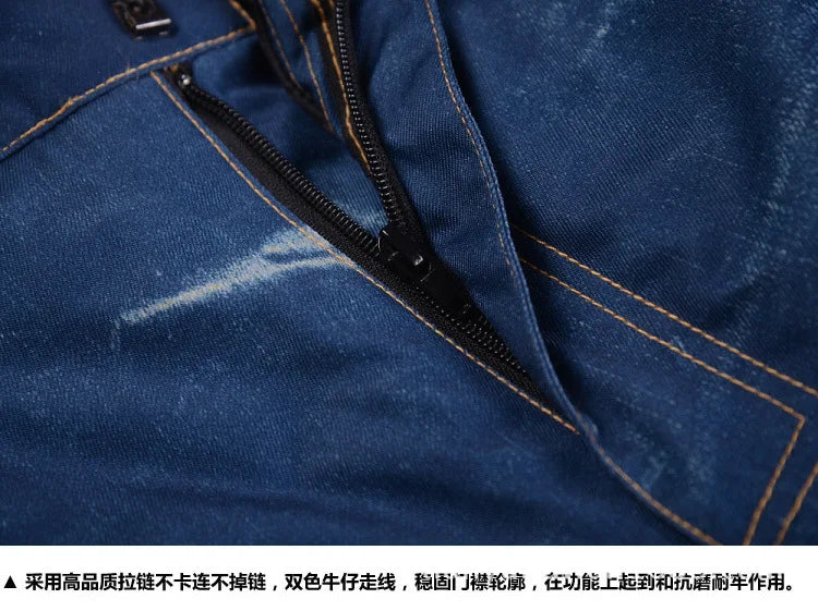 style denim ski pants suspenders denim ski pants men's skating snowboard waterproof, windproof and warm ski pants