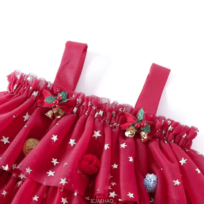 Party Dress New Children Christmas Girls Strapless Princess DressesKids Tulle Cake Gown Clothes Costume Kids Halloween Costume